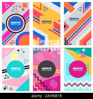 Background design vector template with using Memphis style Stock Photo