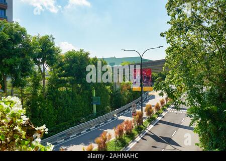 SINGAPORE - CIRCA APRIL, 2019: view of a street located in Singapore. Stock Photo