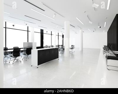 3d rendering business meeting room on office building Stock Photo