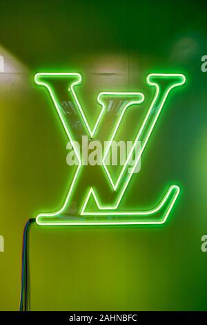 HD louis vuitton neon logo wallpapers
