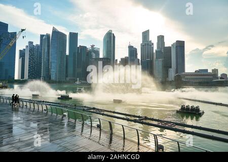 SINGAPORE - CIRCA APRIL, 2019: Singapore urban landscape in the daytime. Stock Photo