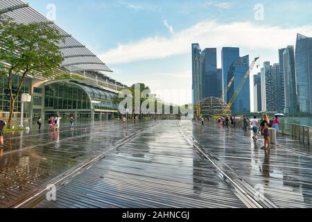 SINGAPORE - CIRCA APRIL, 2019: view of the Shoppes at Marina Bay Sands in the daytime. Stock Photo