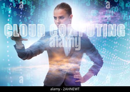 The concept of cloud edge and fog computing Stock Photo