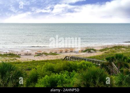 Beach on Amelia Island in Northern Florida along the Atlantic Ocean