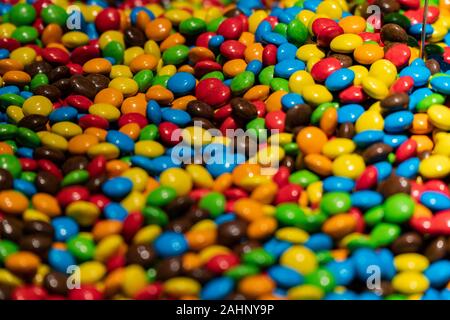 sweet candies spreading pastry decoration background Stock Photo