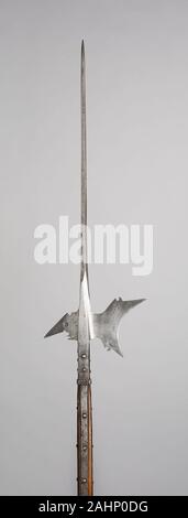 Halberd. 1575. Germany. Steel, wood (ash), and iron Stock Photo