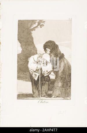 Francisco José de Goya y Lucientes. Hush, plate 28 from Los Caprichos. 1797–1799. Spain. Etching and aquatint on ivory laid paper Stock Photo
