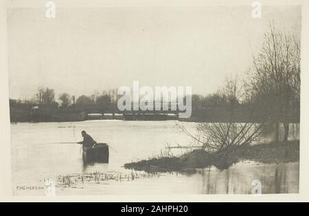 Peter Henry Emerson. Field's Weir, Near Rye House. 1888. England. Photogravure, plate XVII from the album The Compleat Angler or the Contemplative Man's Recreation, Volume I (1888); edition 109/250 Stock Photo