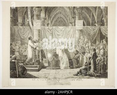 Jean Baptiste Mallet. Natural Worship. 1789–1799. France. Etching on ivory  laid paper Jean Baptiste Mallet studied with Pierre-Paul Prud'hon and  exhibited in Paris Salons between 1793 and 1827. This large-scale etching  depicts