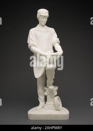 Emma Stebbins. Machinist's Apprentice. 1859. United States. Marble Emma Stebbins was a member of the community of women sculptors in Rome. Like their male colleagues, these women emulated the statues of antiquity, seeing in them the highest form of art. This rare pair of marble statues portrays a laborer and his apprentice, an unusual theme in mid-nineteenth-century American sculpture. Stebbins’s innovative conceit was to render a modern subject—the profession of the machinist—in the refined, Neoclassical visual language traditionally used to depict biblical, historical, and mythological subje Stock Photo