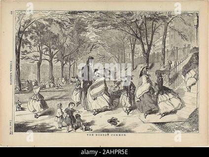 Winslow Homer. The Boston Common. 1858. United States. Wood engraving on paper Stock Photo
