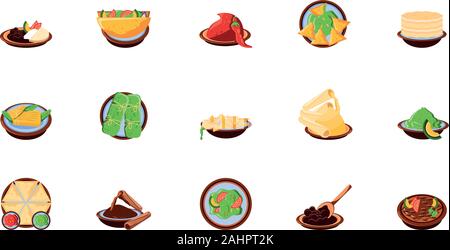 bundle mexican traditional set icons vector illustration design Stock Vector