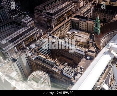 Aerial view of central London, gardens and buildings Stock Photo
