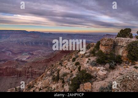 A panoramic view of the mountainous Grand Canyon as seen from Lipan Point. Stock Photo