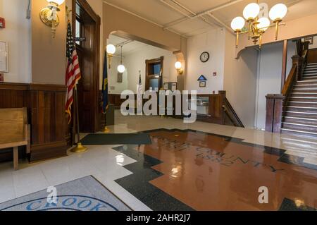 Prineville, Oregon - May 15, 2015: The Lobby on the Main Floor of the Crook County Courthouse Stock Photo