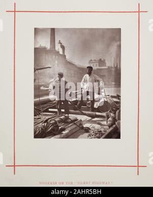 John Thomson. Workers on the Silent Highway. 1877. Scotland. Woodburytype, from the album Street Life in London Stock Photo