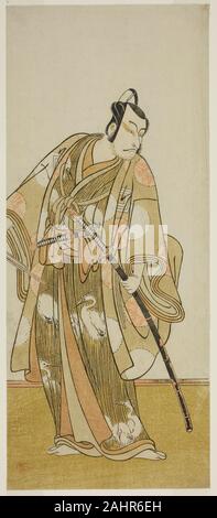 Katsukawa Shunsho. The Actor Ichikawa Danjuro V in an Unidentified Role. 1768–1778. Japan. Color woodblock print; hosoban Stock Photo