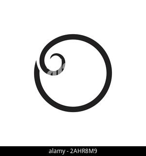 loop spiral swirl circle logo decoration vector Stock Vector