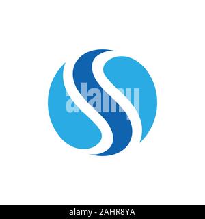 letter s curves circle motion logo vector Stock Vector