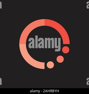 circle gradient process dots motion logo vector Stock Vector