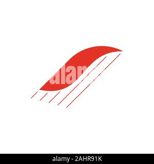 abstract fast swoosh motion wing simple logo vector Stock Vector