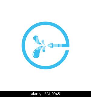 letter e pen writer education symbol logo vector Stock Vector