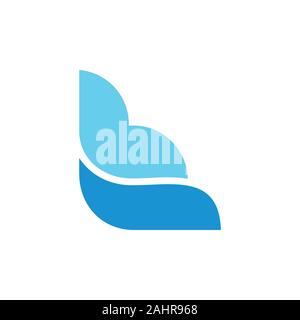 letter t simple curves wavy logo vector Stock Vector