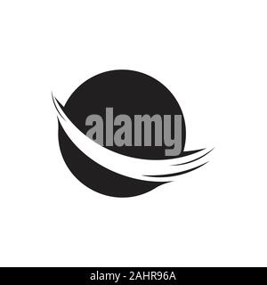 swoosh global earth circle motion logo vector Stock Vector