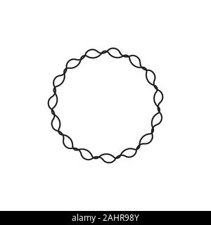 linked wires circle abstract logo vector Stock Vector
