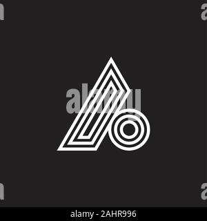 triangle stripes circle geometric lines art logo vector Stock Vector ...
