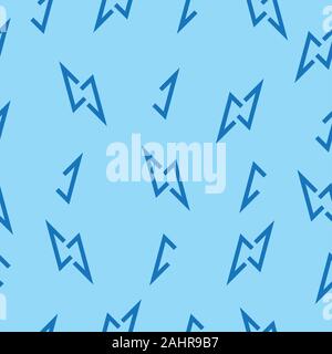 letter n thunder shape seamless background vector Stock Vector