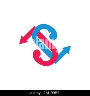 letter sj linked line colorful logo vector Stock Vector