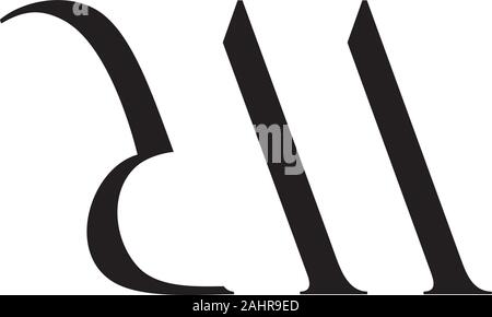letter d2 simple abstract elegant design vector Stock Vector