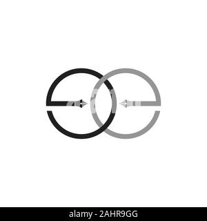 letter ee pen writer education symbol logo vector Stock Vector