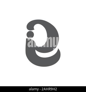 letter ie symbol linked curves logo vector Stock Vector
