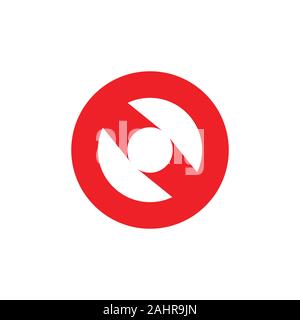 abstract circle geometric logo vector Stock Vector