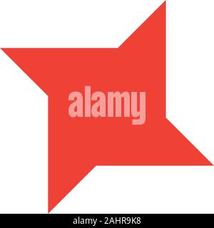 simple geometric star shape simple logo vector Stock Vector