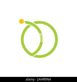 letter id circle geometric motion logo vector Stock Vector