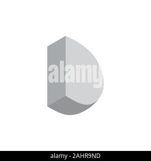 letter ld 3d simple gradient logo vector Stock Vector