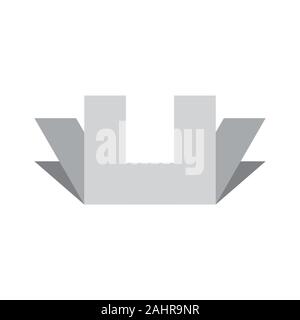 letter u 3d gradient motion logo vector Stock Vector
