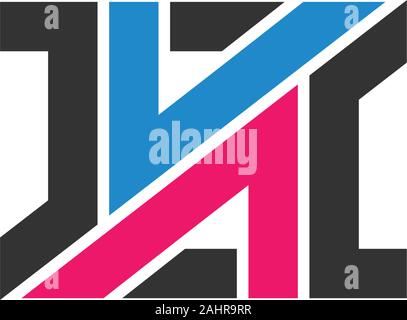 opposite arrow square geometric logo vector Stock Vector