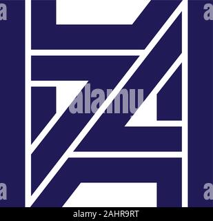 letter 7z geometric line arrow design logo vector Stock Vector