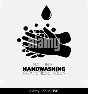 National Handwashing Awareness Week icon logo vector Stock Vector