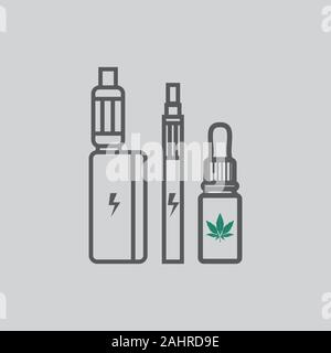 Marijuana Cannabis liquid for Vaping Stock Vector