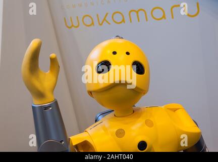 Wakamaru communications robot at the Mitsubishi Minatomirai Industrial Museum, Sakuraguicho, Yokohama, Japan. Stock Photo