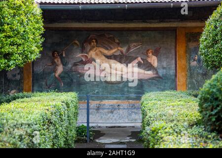 Casa della Venere in conchiglia, House of Venus in the Shell, Pompeii, Italy Stock Photo