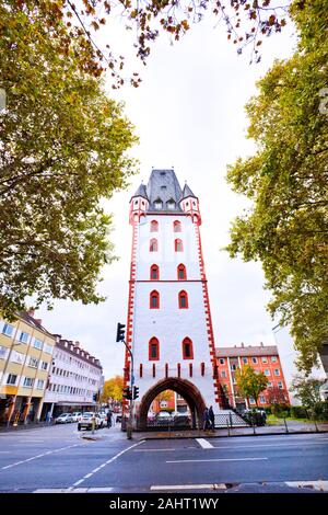 Holzturm : The Wood Tower is a mediaeval tower in Mainz, Germany. Stock Photo