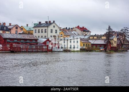 A part of the old town in Eskilstuna Stock Photo