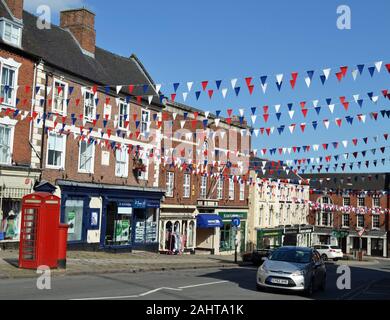 Town Centre in Ashbourne, Derbyshire, UK Stock Photo