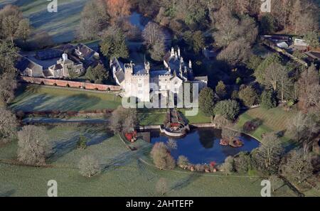 aerial view of Sizergh (taken from over 1500') near Kendal, Cumbria, UK Stock Photo